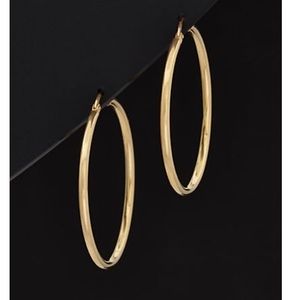 14k yellow gold hoops